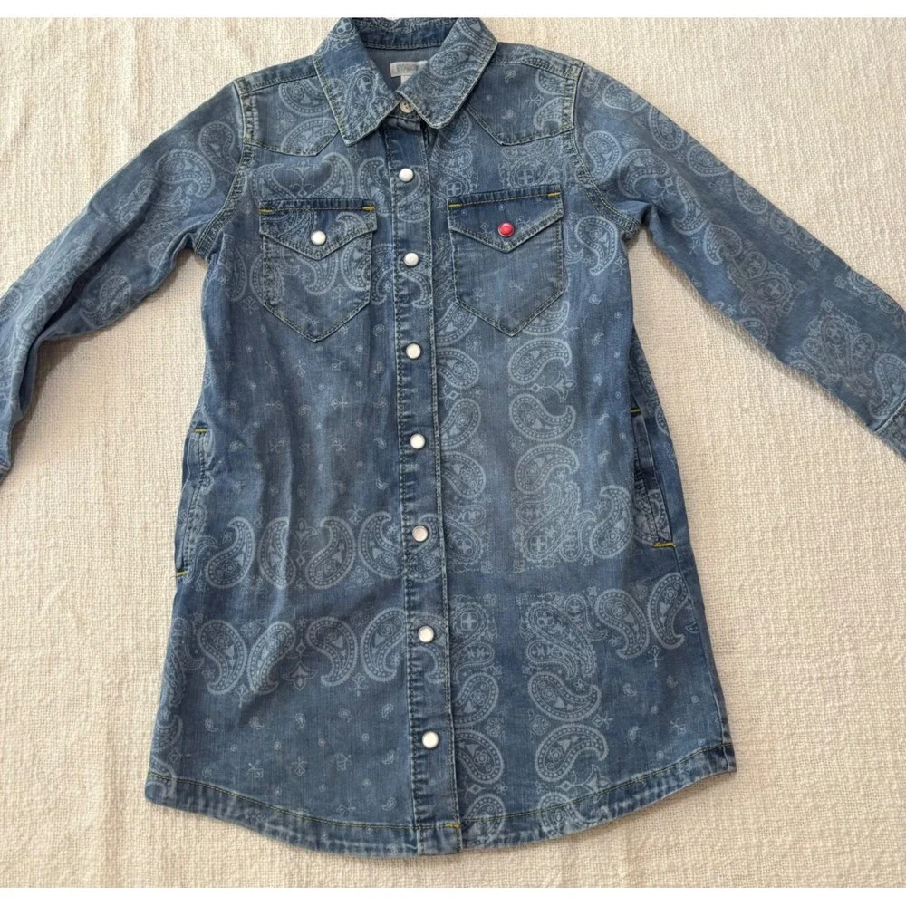 Gymboree Girls Size 6 Lot Unicorn Dress Paisley Denim Shirt Dress Leggings 3pc